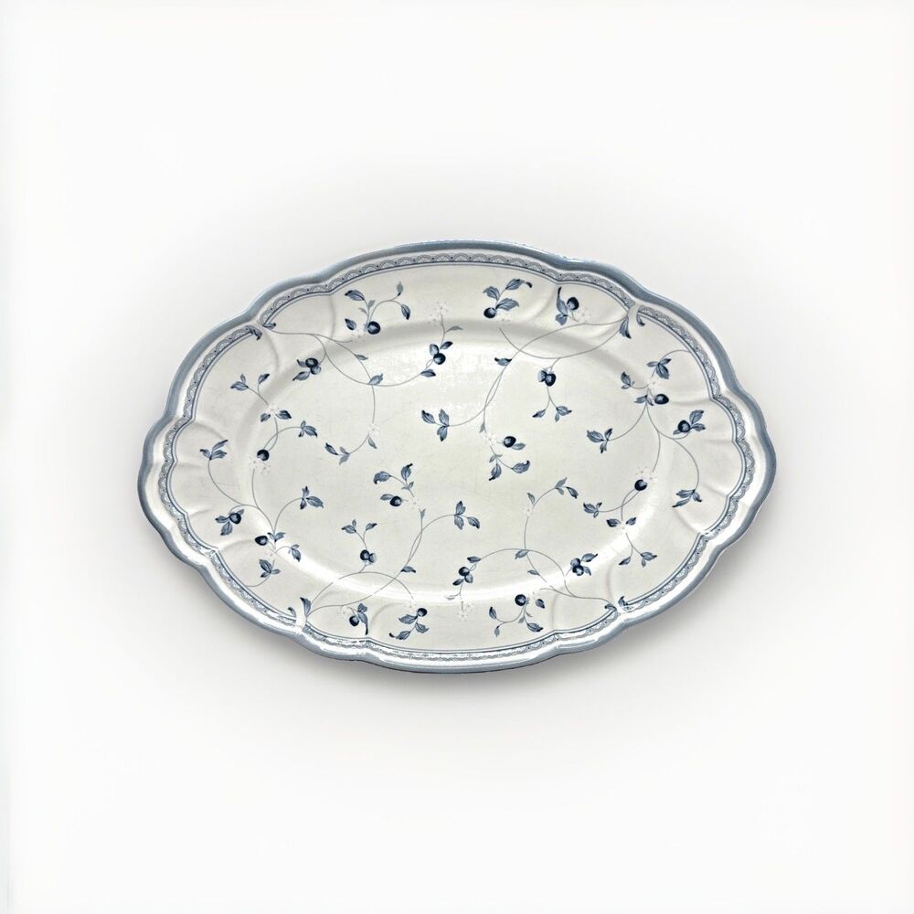 Noritake Stoneware 8671 Strawberry Delight 14 1/2" Oval Serving Platter  EC
